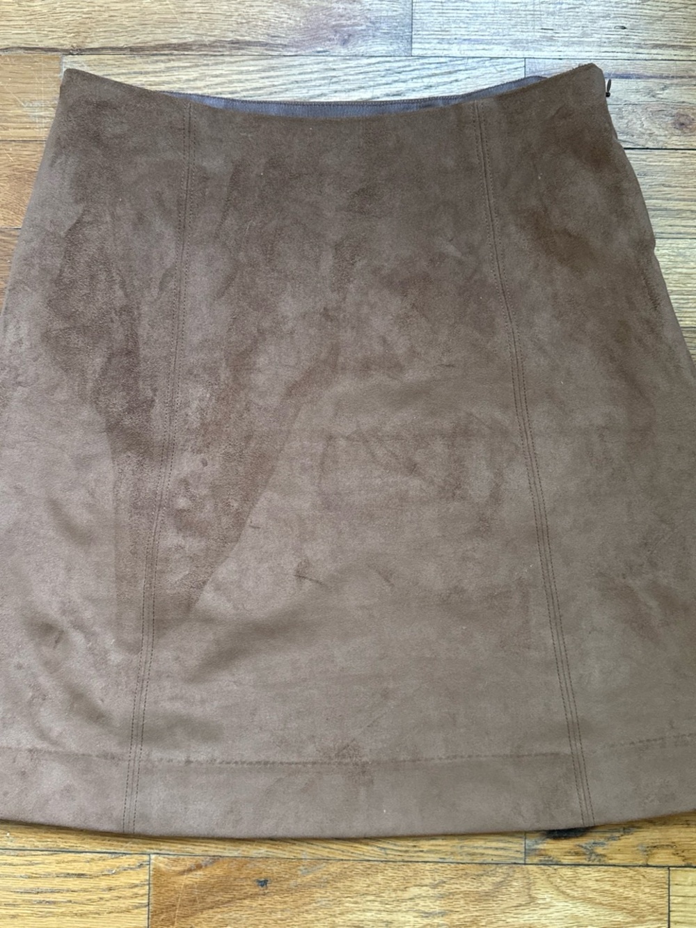 Babaton Chestnut Suede Mini Skirt